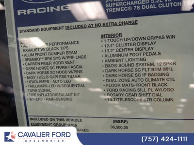 2026 Ford Mustang Dark Horse