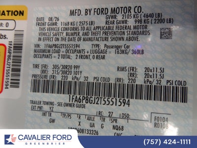2026 Ford Mustang Dark Horse