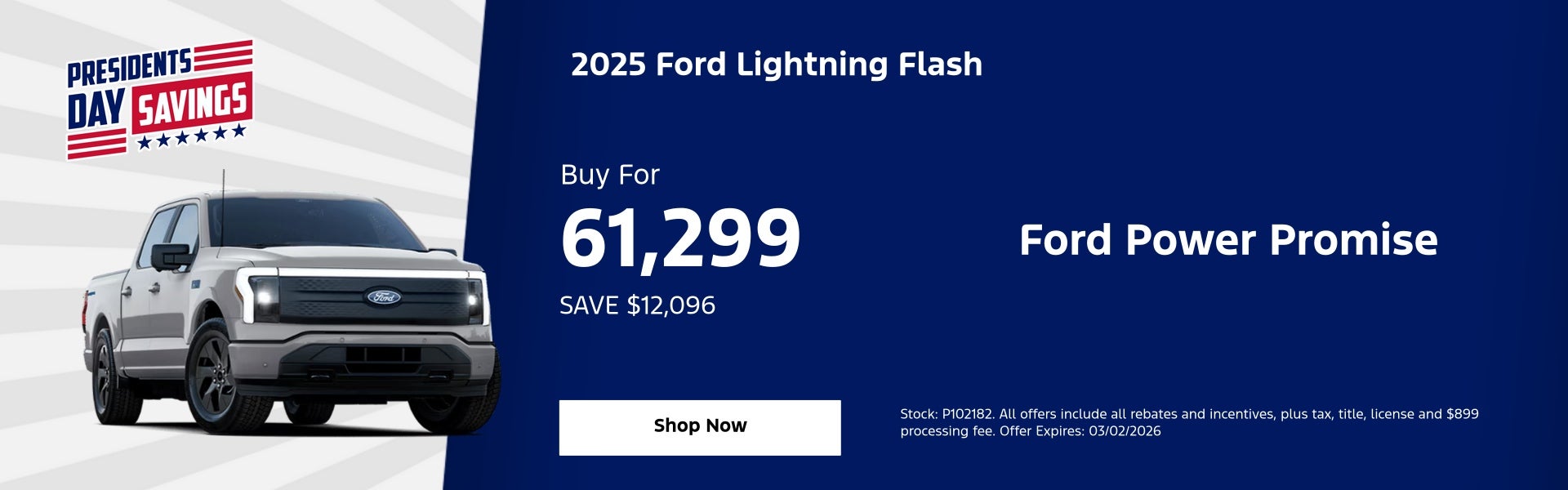 2025 Ford Lightning Flash Buy For $ 61,299 SAVE $12,096	 